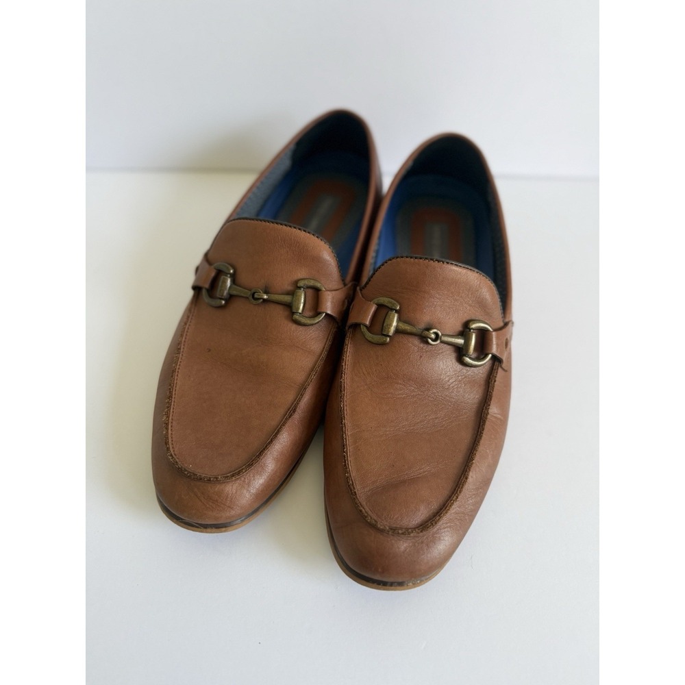 Vince Camuto Brown Horse Bit Leather Loafers Men's Size 10 Dress Career Preppy